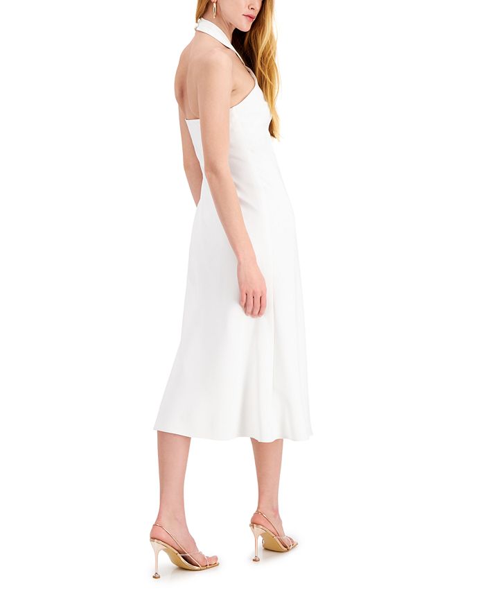 Aidan by Aidan Mattox Satin Halter Midi Dress & Reviews - Dresses - Women - Macy's
