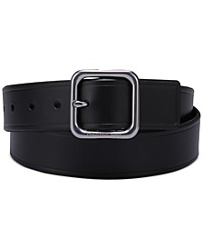 Women's Square Buckle Leather Pant Belt