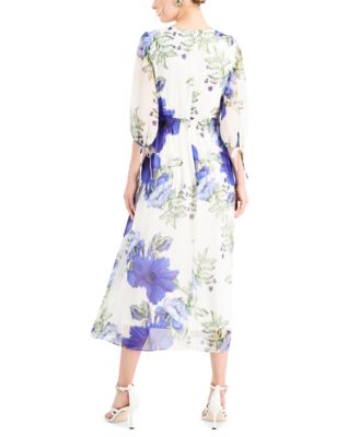 Taylor Printed Smocked-Waist Dress