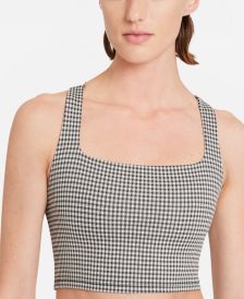 Women's Gingham-Print Crop Top