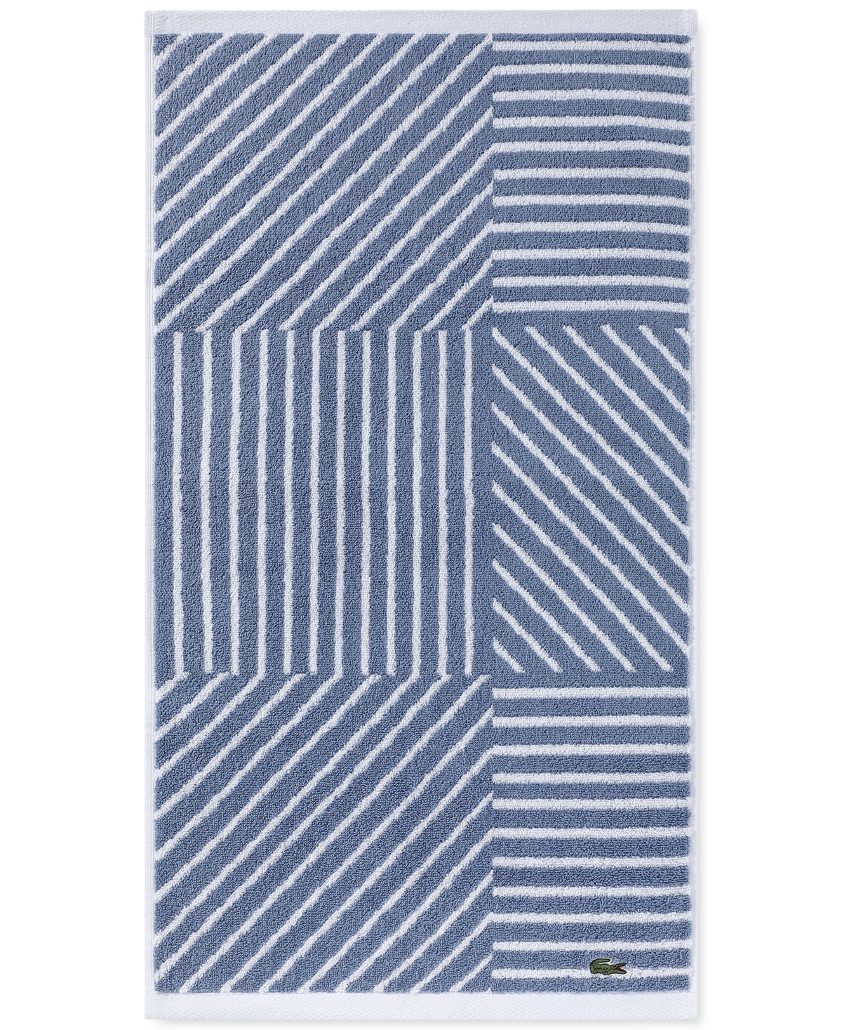 Lacoste Home Guethary Hand Towel, 16" X 30" In Denim