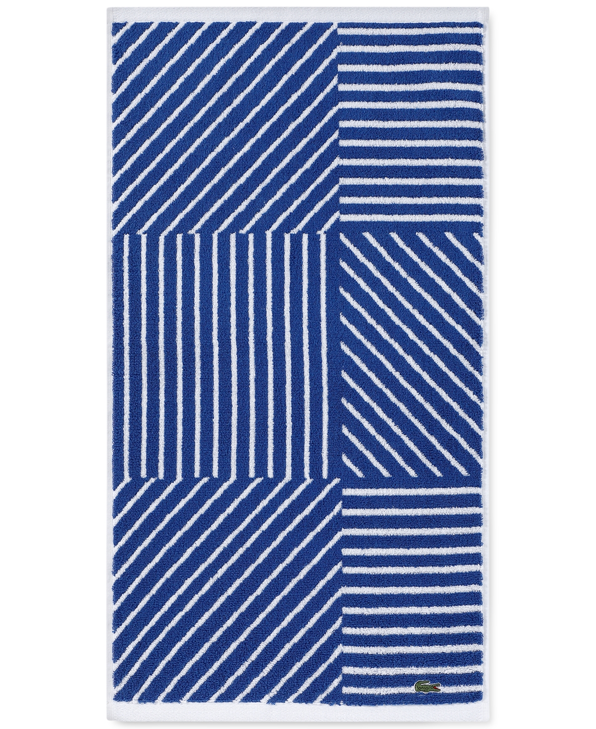Lacoste Home Guethary Hand Towel, 16" X 30" In Surf Blue