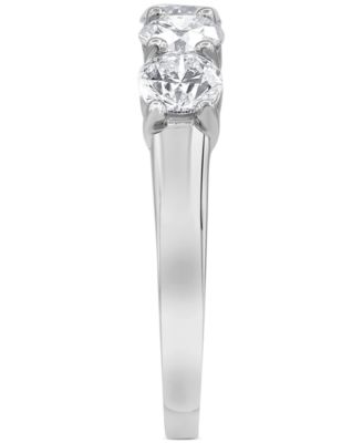 Diamond 5 Stone Band (1 1/2 ct. t.w.) in 14k White Gold