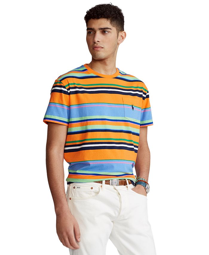 Polo Ralph Lauren Men's Classic-Fit Striped Pocket T-Shirt & Reviews ...