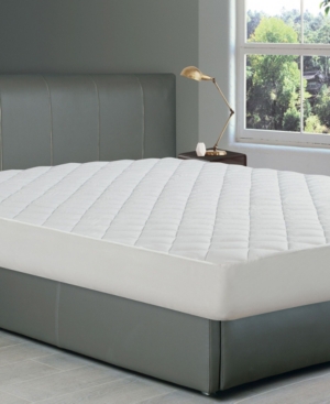All-in-one Cooling Bamboo Fitted Mattress Pad, Full In White
