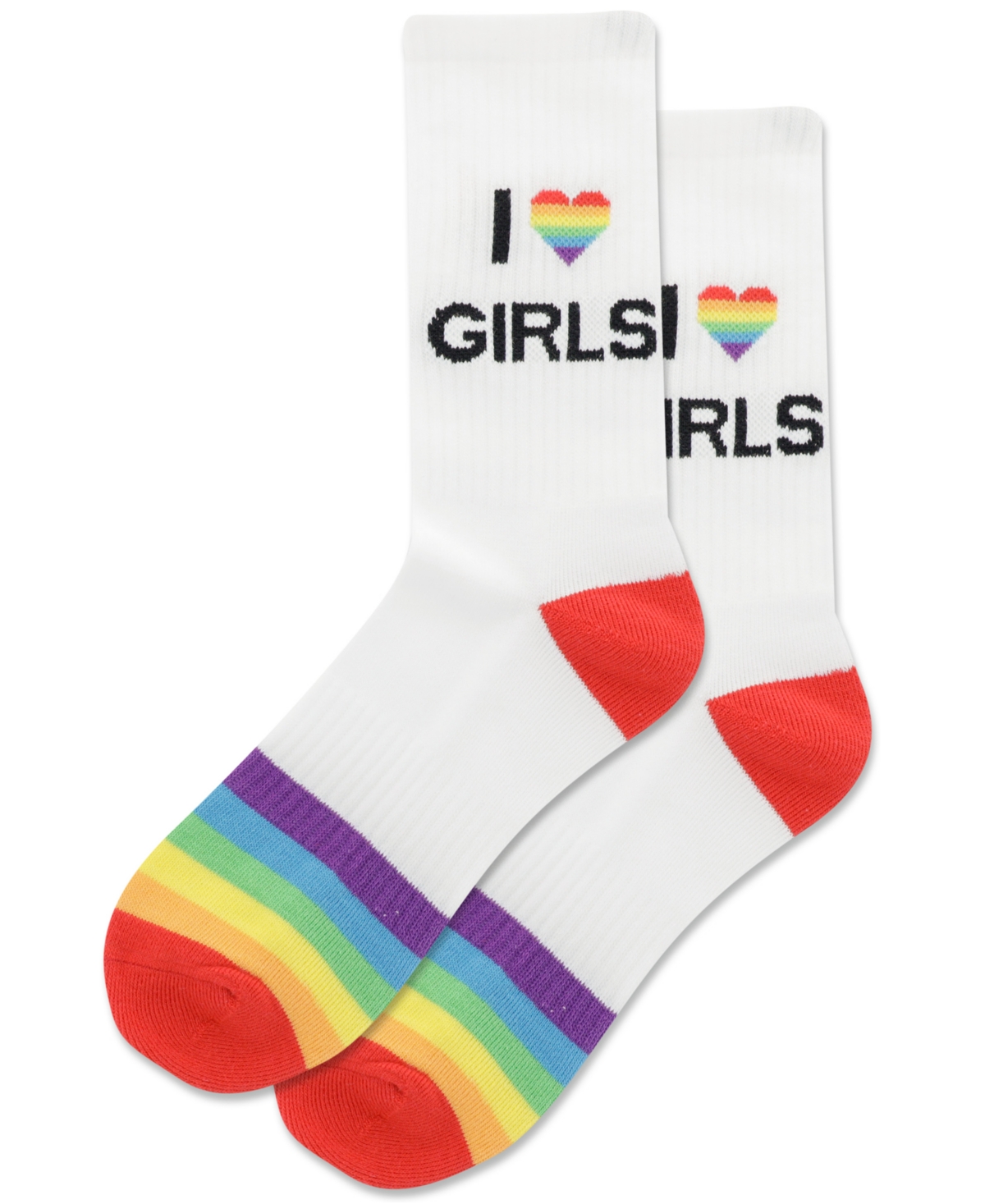 Hot Sox Rainbow Crew Socks