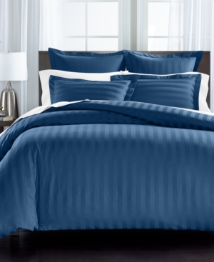 CHARTER CLUB DAMASK THIN STRIPE 550 THREAD COUNT SUPIMA COTTON 3-PC. COMFORTER SET, FULL/QUEEN, CREATED FOR MACY'