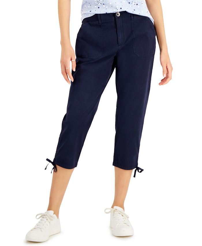 Style & Co Tie-Hem Capri Pants, Created for Macy's - Macy's
