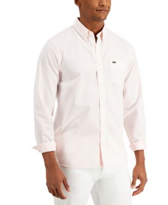 lacoste white button down shirt