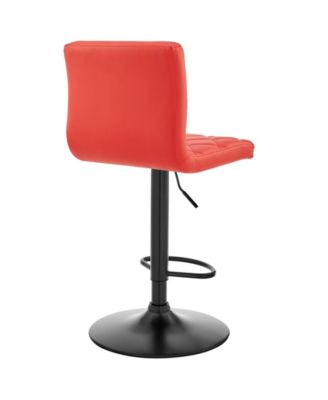 Duval Adjustable Faux Leather Swivel Bar Stool
