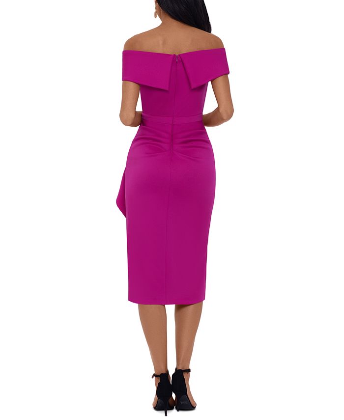 xscape off shoulder gown