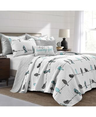 Lush Decor Rowley Birds Quilt Set