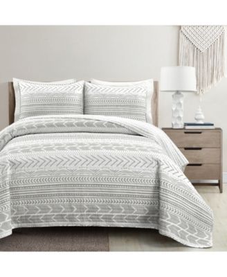 Lush Decor Hygge Geo Quilt Set In Multi
