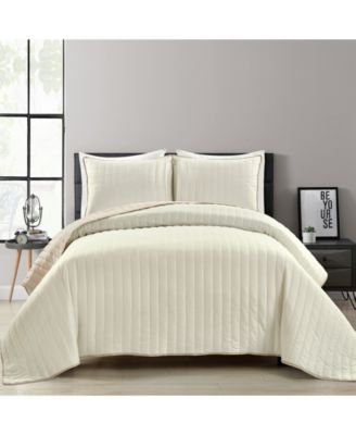 Soft Stripe All Season 3 Piece Quilt Set, King