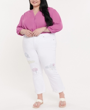 Nydj PLUS SIZE MARILYN STRAIGHT ANKLE JEANS IN COOL EMBRACE DENIM