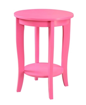 American Heritage Round End Table with Shelf
