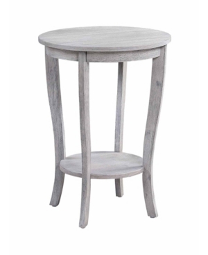 American Heritage Round End Table with Shelf
