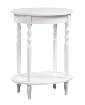 Convenience Concepts Classic Accents Brandi Oval End Table With Shelf In White