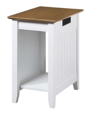 Convenience Concepts Edison End Table With Charging Station And Shelf In Multi