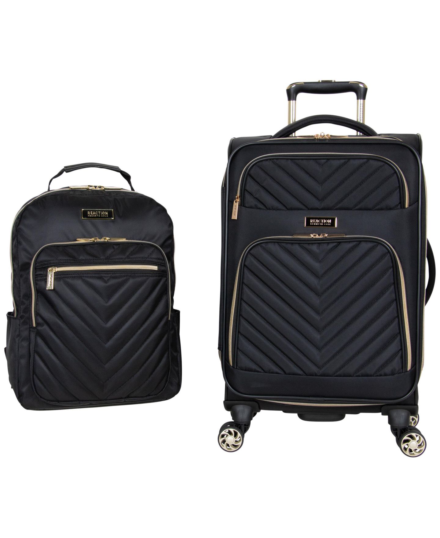 Рюкзак Kenneth Cole Reaction 2-Pc. Chelsea 20" Carry-On Matching 15" Laptop Set, цвет: Чёрный — фото 1