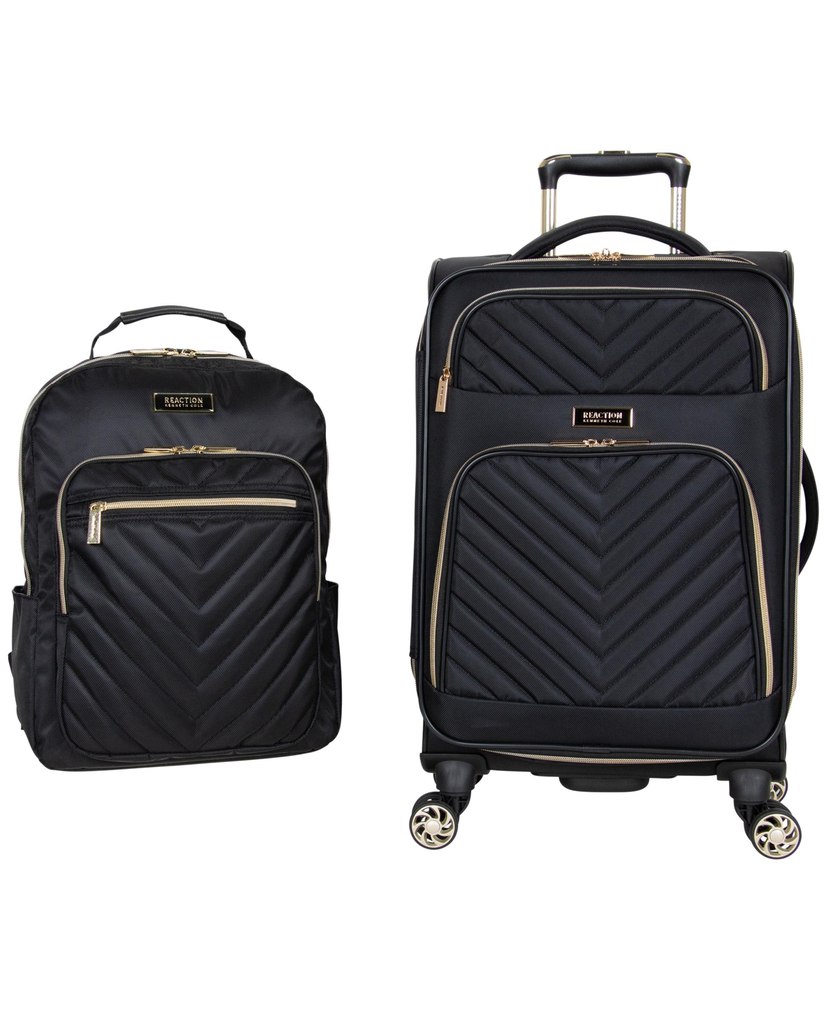 2-Pc. Chelsea 20" Carry-On Matching 15" Laptop Backpack Set - Black