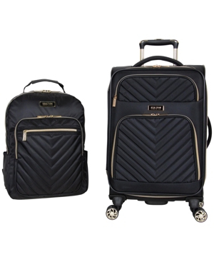 Shop Kenneth Cole Reaction 2-pc. Chelsea 20" Carry-on Matching 15" Laptop Backpack Set In Black