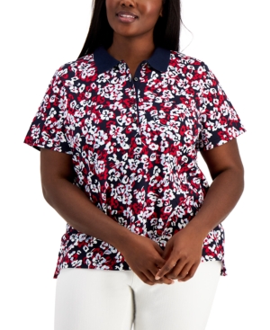 Tommy Hilfiger Plus Size Hamilton Floral Polo
