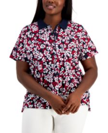 Plus Size Hamilton Floral Polo