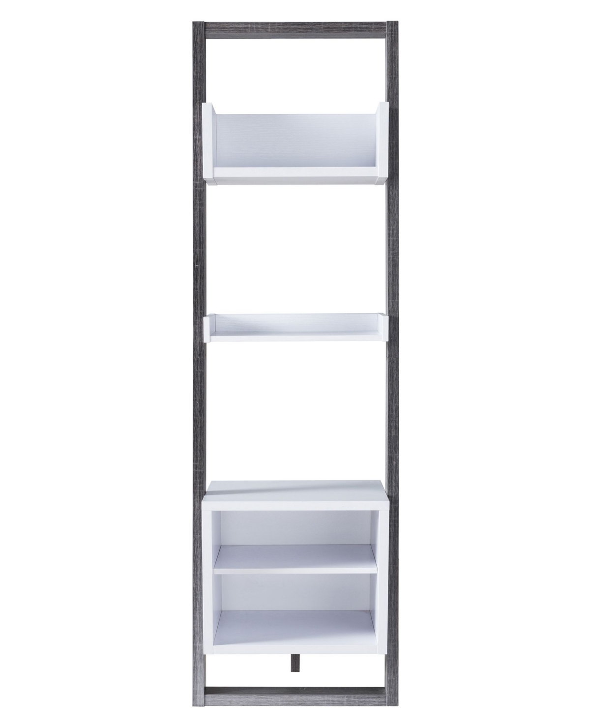 Furniture Of America Dellmara Ladder Display Shelf In White,distressed Gray