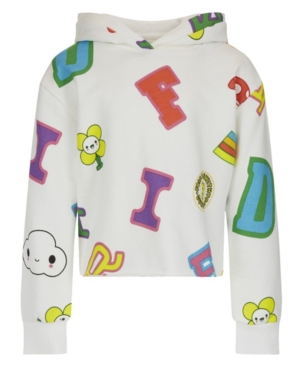 Big Girls Friends with You Collaboration Allover Logo Print French Terry Hoodie