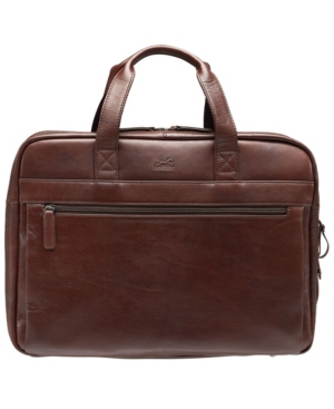MANCINI BEVERLY HILLS COLLECTION MEN'S DOUBLE COMPARTMENT BRIEFCASE WITH RFID SECURE POCKET FOR 15.6" LAPTOP