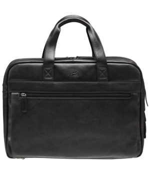 MANCINI BEVERLY HILLS COLLECTION MEN'S DOUBLE COMPARTMENT BRIEFCASE WITH RFID SECURE POCKET FOR 15.6" LAPTOP