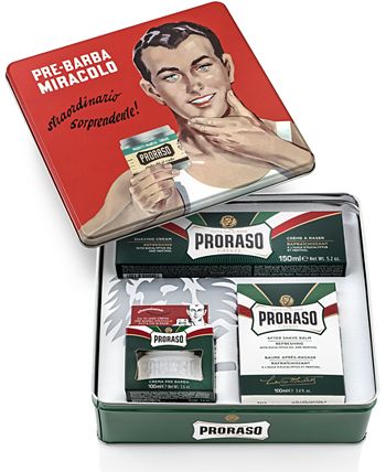 Proraso - 4-Pc. Vintage Gino Tin Gift Set - Refreshing & Toning Formula
