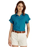 Lauren Ralph Lauren Dolman-Sleeve Linen Shirt - Macy's