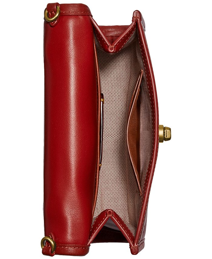 COACH Kip Turn-lock Leather Crossbody & Reviews - Handbags ...
