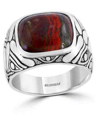 EFFY Collection - Men's Red Jasper Totem Ring in Sterling Silver