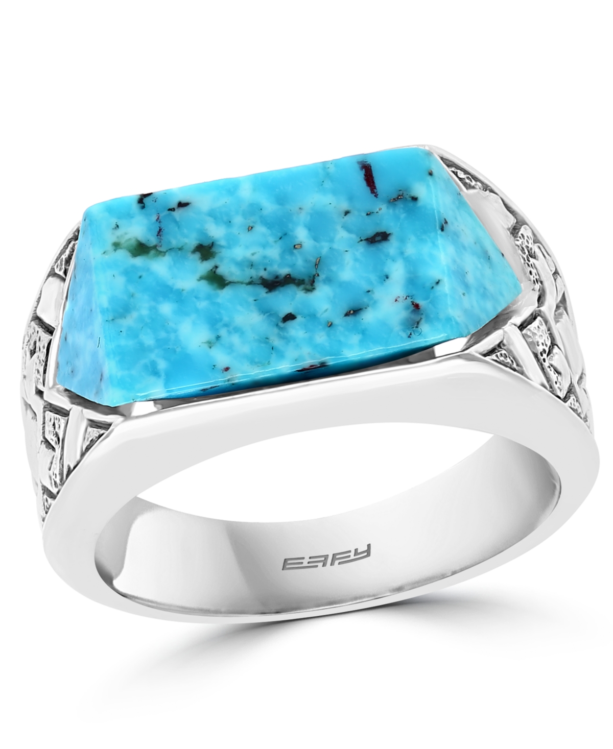 Effy Men's Turquoise Ring in Sterling Silver - Sterling Silver