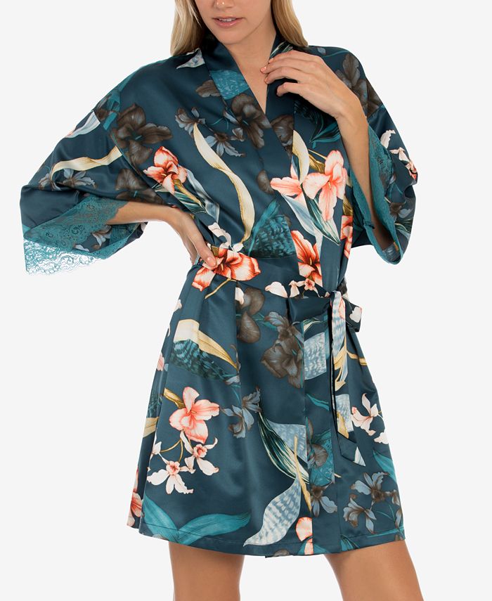 linea donatella satin robe