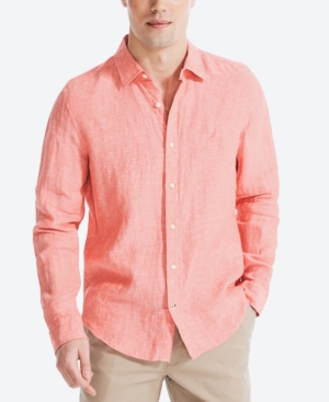 Nautica Men's Classic-Fit Solid Linen Shirt