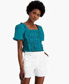 Smocked Cotton Ruffle Top, Created for Macy's