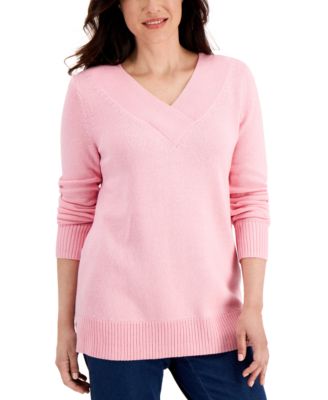 crossover v neck sweater