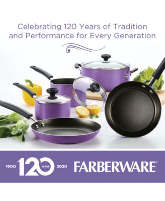 Farberware 12-Pc. Aluminum Nonstick Cookware Set - Purple