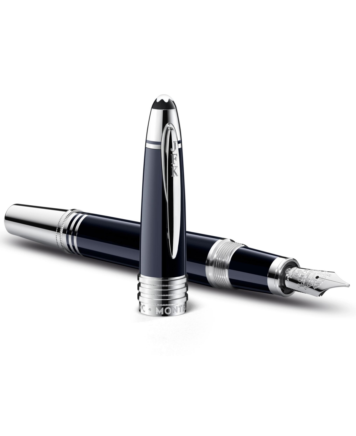 Montblanc Great Characters John F. Kennedy Special Edition Fountain Pen In Blue