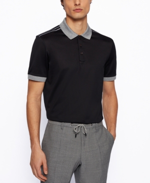 Boss Men's Mercerized-Cotton Polo Shirt