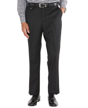 Tayion Collection Men's Classic-fit Solid Black Suit Separates Pants In Black Solid