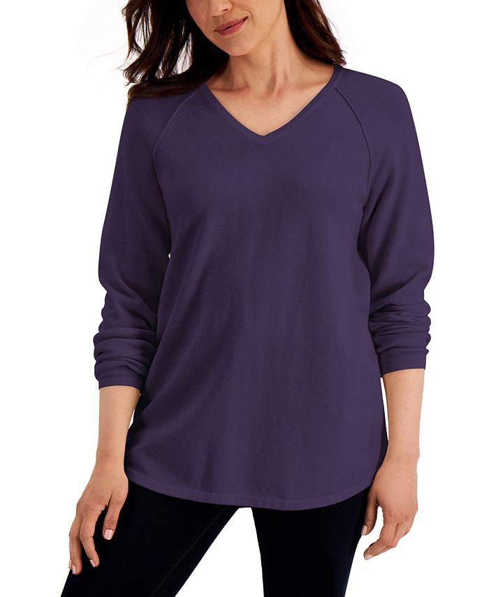 Karen scott clearance curved hem sweater