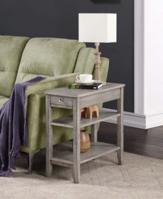 American Heritage 1 Drawer Chairside End Table with Shelves