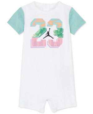 Jordan Baby Boys Geometric Flight Cotton Romper