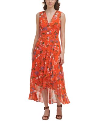 Calvin Klein Floral-Print Maxi Dress & Reviews - Dresses - Women - Macy's