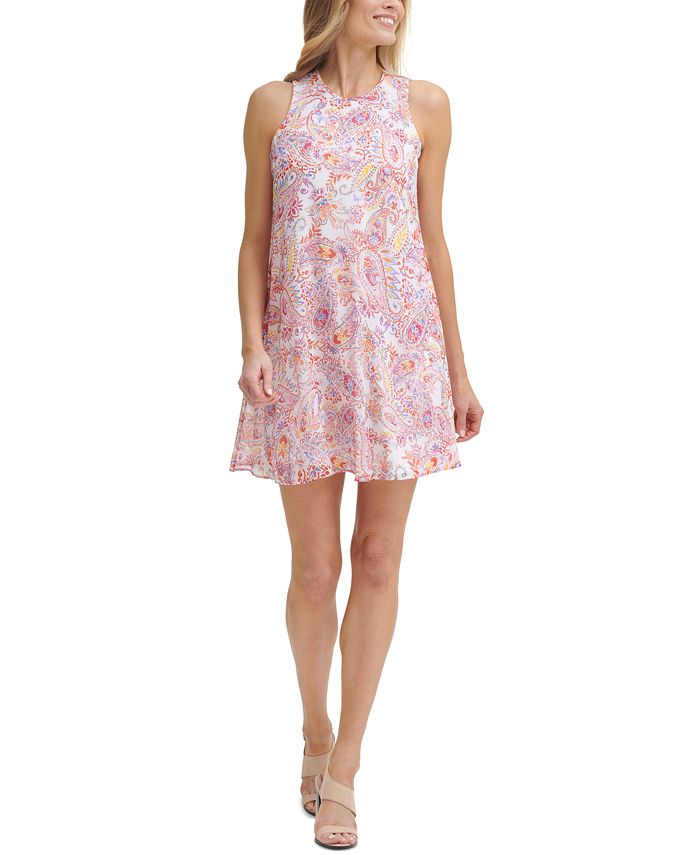 Calvin Klein Printed A-Line Dress & Reviews - Dresses - Women - Macy's